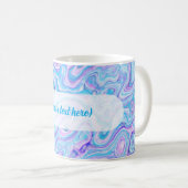 Mug Violet Blue Marble Texture Abstract Liquid Paint (Devant droit)