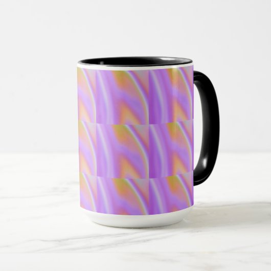 Mug violet et noir. (Devant droit)