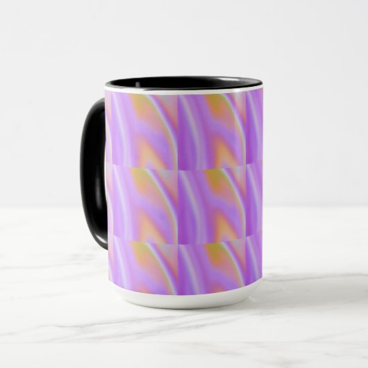Mug violet et noir. (Devant gauche)