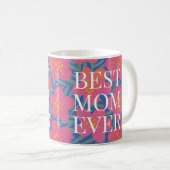 Mug Violet et rose Fleur meilleure maman jamais (Devant droit)
