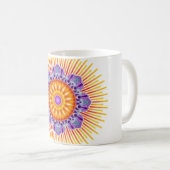 Mug Violet jaune mandala (Devant droit)