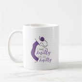 Mug Violet Je Sens Knitty, Oh Tellement Knitty (Gauche)