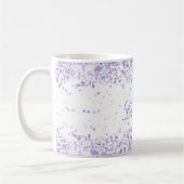 Mug Violet lavande parties scintillant poussière blanc (Gauche)