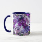 Mug Violet Lilac Rose Fleurs Motif de jardin (Gauche)