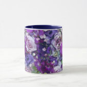 Mug Violet Lilac Rose Fleurs Motif de jardin (Centre)