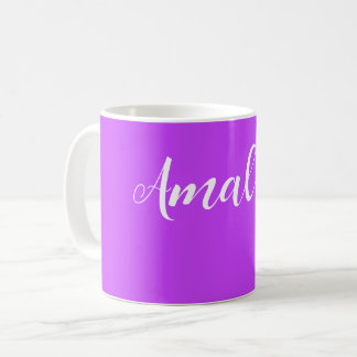 Mug violet néon fluorescent solide brillant