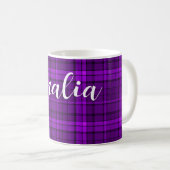 Mug violet néon fluorescent vif uni (Devant droit)