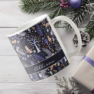 Mug Violet/or de bois d'hiver ID785
