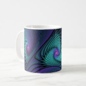 Mug Violet rencontre Turquoise moderne art fractal abs (Devant gauche)