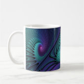Mug Violet rencontre Turquoise moderne art fractal abs (Gauche)