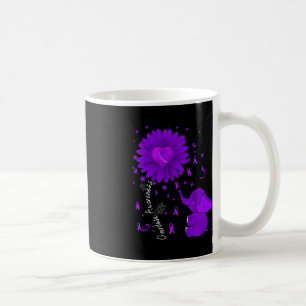 Mug Violet Ribbon Daisy Fleur Elephant Overdose Aware