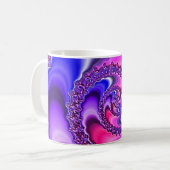 Mug Violet rose et Fractale spirale bleue (Devant gauche)