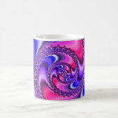 Mug Violet rose et Fractale spirale bleue (Centre)