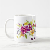 Mug Violet rose Floral Best Maman (Gauche)