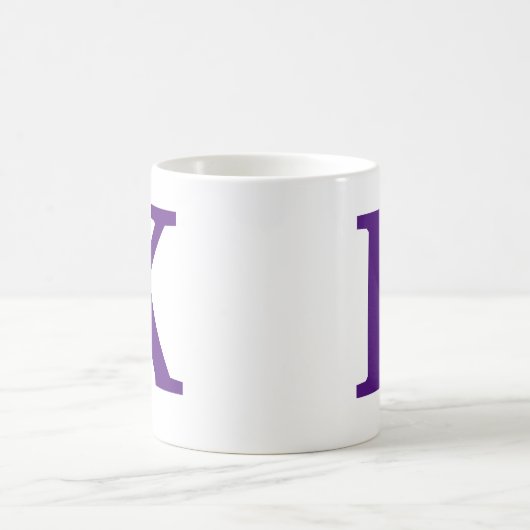 Mug Violet royal Lettre initiale/monogramme de café Mu (Centre)