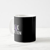 Mug Violet Ruban Fck Conscience de la surdose 1 (Devant gauche)