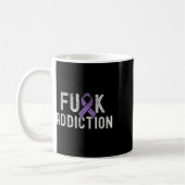 Mug Violet Ruban Fck Conscience de la surdose 1 (Gauche)