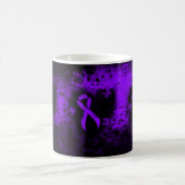 Mug Violet Ruban Grunge Heart, lymphome de Hodgkin (Centre)