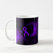 Mug Violet Ruban Grunge Heart, lymphome de Hodgkin (Gauche)