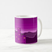 Mug Violet Town la nuit, amélioré (Devant droit)
