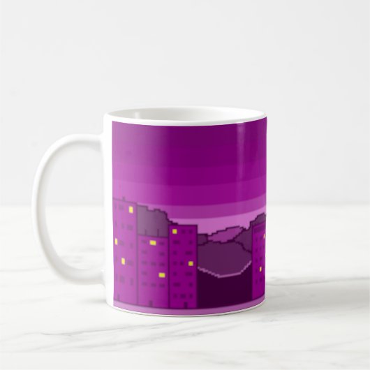 Mug Violet Town la nuit, amélioré (Gauche)