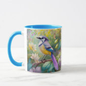 Mug Violet Tufted Jay Imaginaire Bird (Gauche)