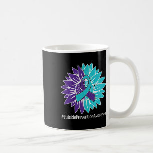 Mug Violet Turquoise Tournesol Ribbon Prévention Suici