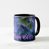 Mug Violet violet rose bleu hydrangée maman fleur (Devant droit)
