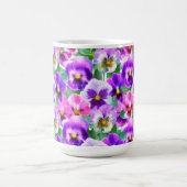 Mug Violets colorés Pansy Flower Motif (Centre)
