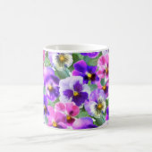 Mug Violets colorés Pansy Flower Motif (Centre)