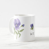 Mug Violets Février Fleur de naissance (Devant gauche)