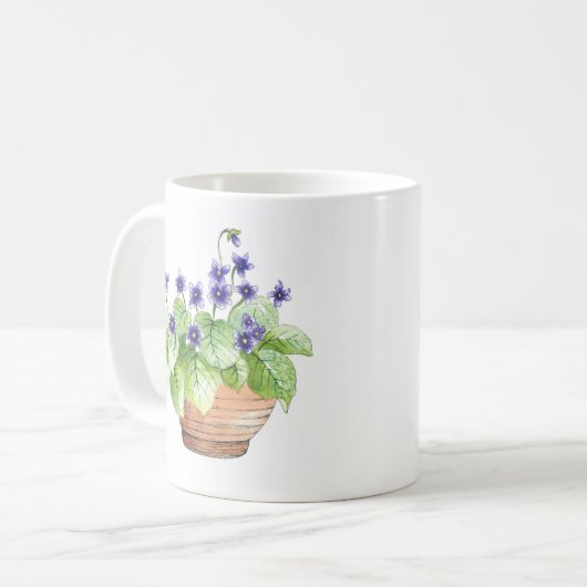 Mug Violets pointillés (Devant gauche)