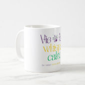 Mug Violets Whisper Calm - Bilingue Floral Art Print (Devant gauche)
