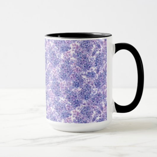 Mug Violette aquarelle fleurs lilas (Droite)