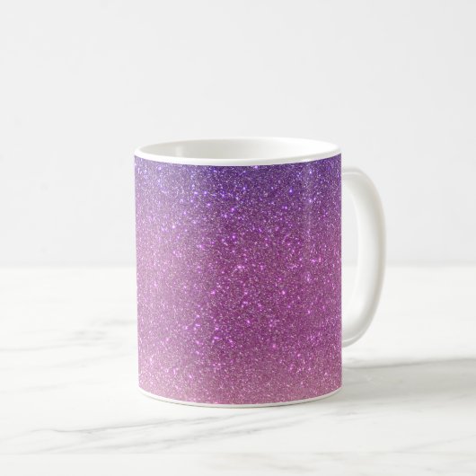 Mug Violette Princesse rose triple Parties scintillant (Devant droit)