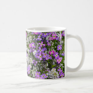 Mug Violette violette et fleurs de printemps blanches