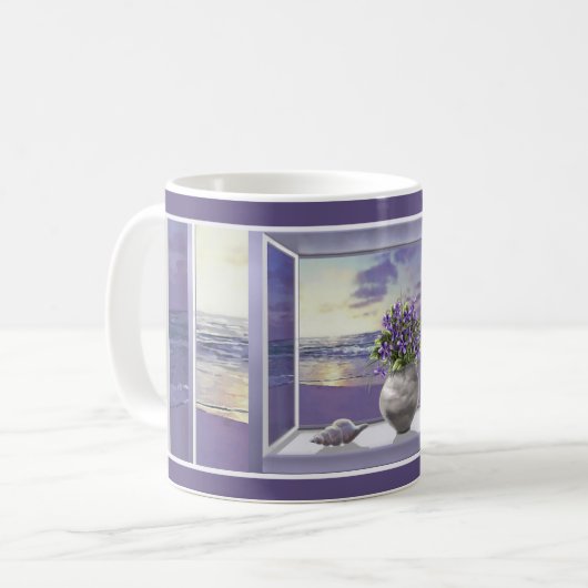 Mug violettes dans un bocal de lune (Devant gauche)