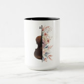 Mug Violon aux fleurs. (Centre)