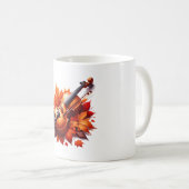 Mug Violon dans le lit de feuilles (Devant droit)