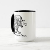 Mug Violon de Canon du pachyderme jouant le violon (Devant gauche)