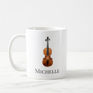 Mug Violon Monogramme musique classique Fiddle