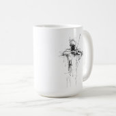 Mug Violoniste Abstrait et élégant (Devant droit)