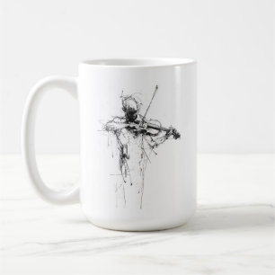Mug Violoniste Abstrait et élégant