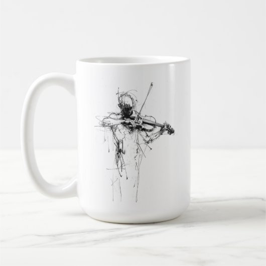 Mug Violoniste Abstrait et élégant (Gauche)