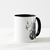 Mug Violons et notes de musique (Devant droit)