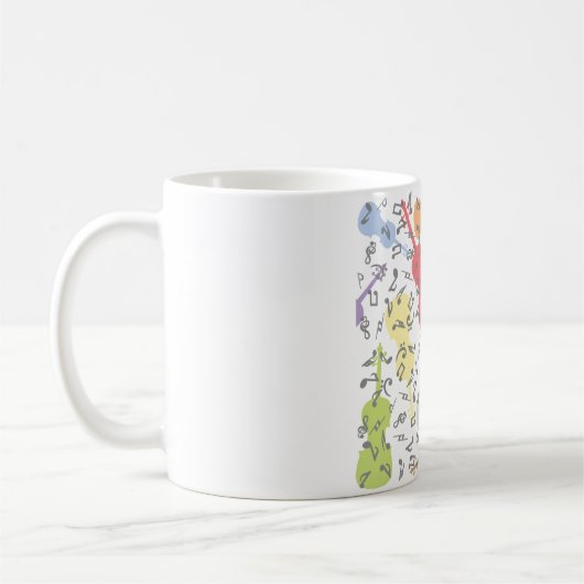 Mug Violons Et Notes Musicales (Gauche)