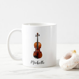 Mug Violons vintage personnalisés musicaux