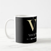 Mug VIP or glamour sur noir (Gauche)