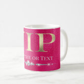 Mug VIP or glamour sur rose chaud (Devant droit)