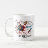 Mug VIP pensé (humour de neurone/synapse) (Gauche)